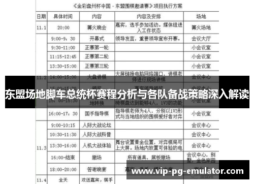 东盟场地脚车总统杯赛程分析与各队备战策略深入解读